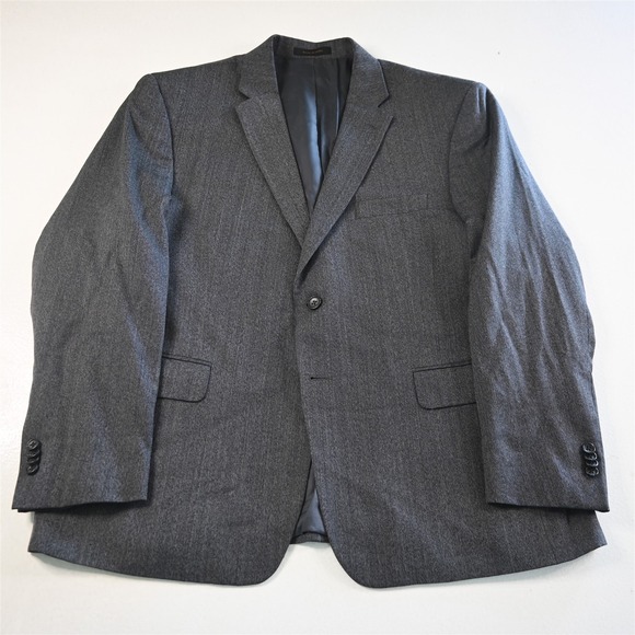 Jos A Bank 46S Gray Herringbone Silk Wool Reserve Blazer Suit Jacket‎ Sport Coat